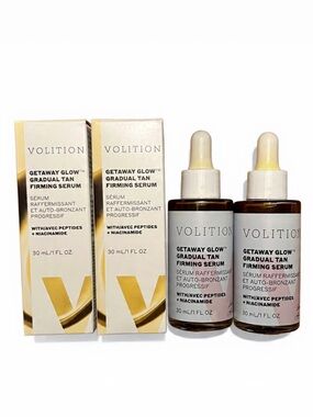 2x Volition Getaway Glow Gradual Tan Firming Serum 1 fl oz / 30ml ea. New In Box